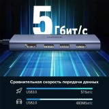 station d'accueil UGREEN Revodok 6-in-1 USB-C to HDMI Adapter Grey (CM511) (20956A)