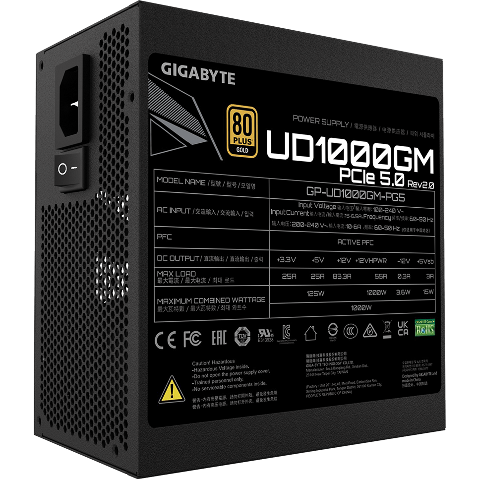 Alimentation électrique 1000W Gigabyte GP-UD1000GM PG5 V2 - photo 3