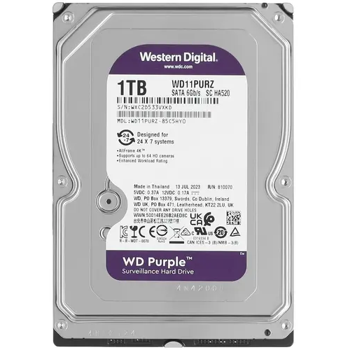 Disque dur 1TB SATA-III WD Purple (WD11PURZ)