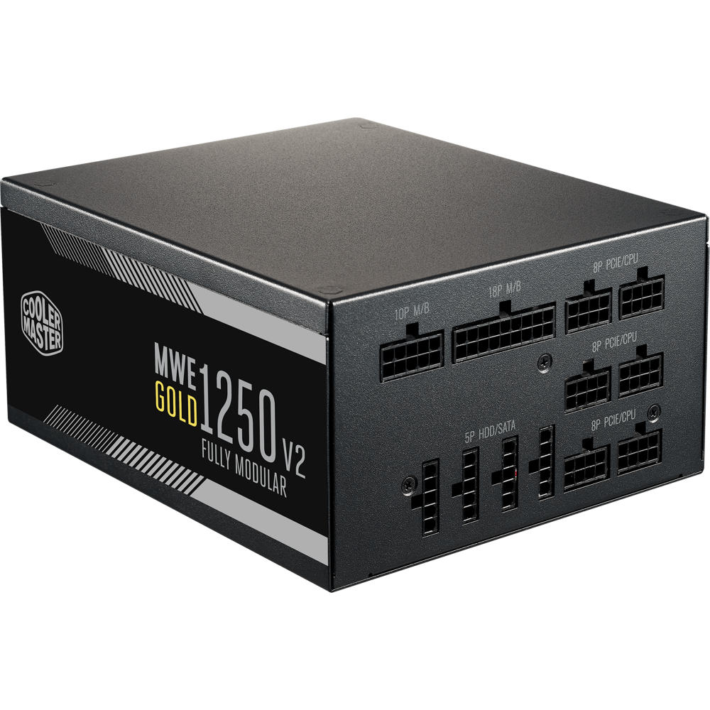 Alimentation électrique 1250W Cooler Master MWE Gold 1250 FM V2 ATX 3.0 (MPE-C501-AFCAG-3EU)