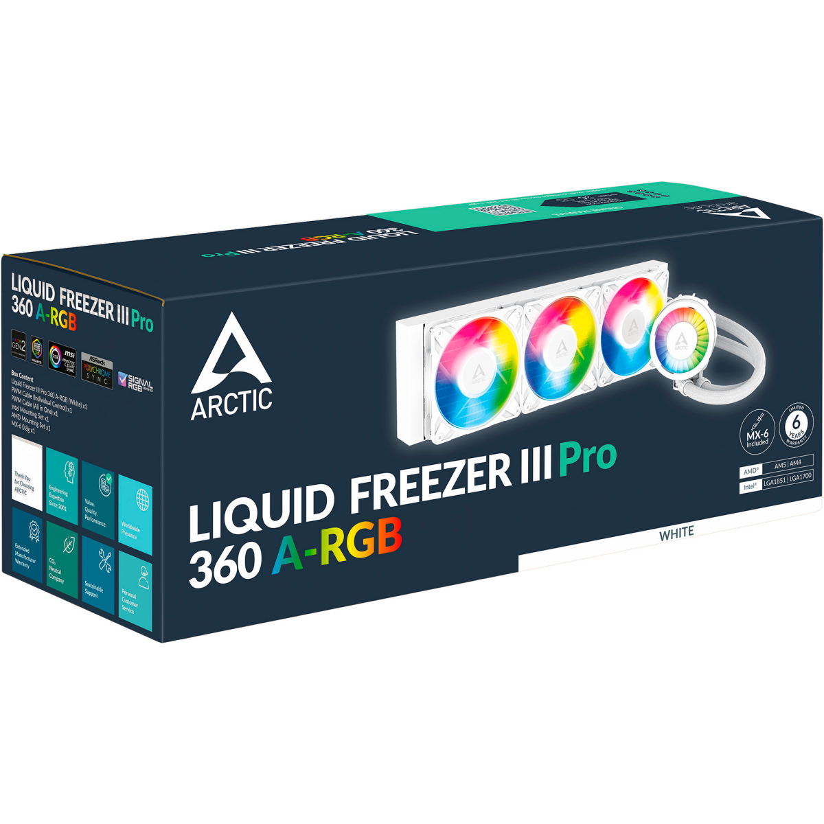 système de refroidissement liquide Arctic Liquid Freezer III Pro 360 ARGB White - ACFRE00188A - photo 7