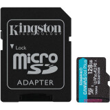Carte mémoire 128GB MicroSD Kingston Canvas Go! Plus + SD adapter (SDCG4/128GB)