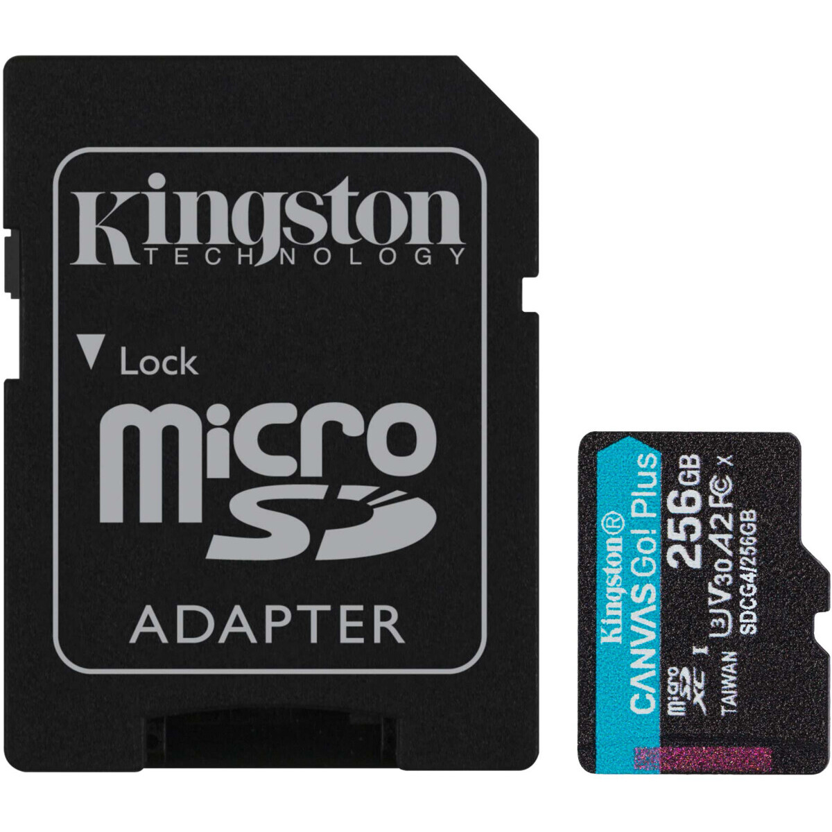 Carte mémoire 256GB MicroSD Kingston Canvas Go! Plus + SD adapter (SDCG4/256GB) - photo 2
