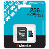 Carte mémoire 256GB MicroSD Kingston Canvas Go! Plus + SD adapter (SDCG4/256GB)