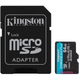 carte mémoire 64GB MicroSD Kingston Canvas Go! Plus + SD adapter (SDCG4/64GB)