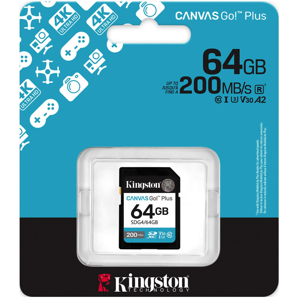 carte mémoire 64GB SD Kingston Canvas Go! Plus (SDG4/64GB) - photo 3