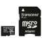 Atmiņas kartes 16Gb MicroSD Transcend + SD adapter (TS16GUSDHC10U1)
