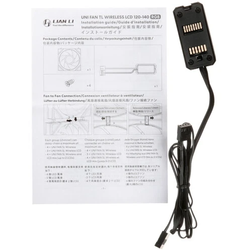 Ventilateur pour boîtier Lian Li UNI Fan TL Wireless LCD 120 Reverse Blade Black - G99.12RTLLCD1W1B.R0 - photo 6