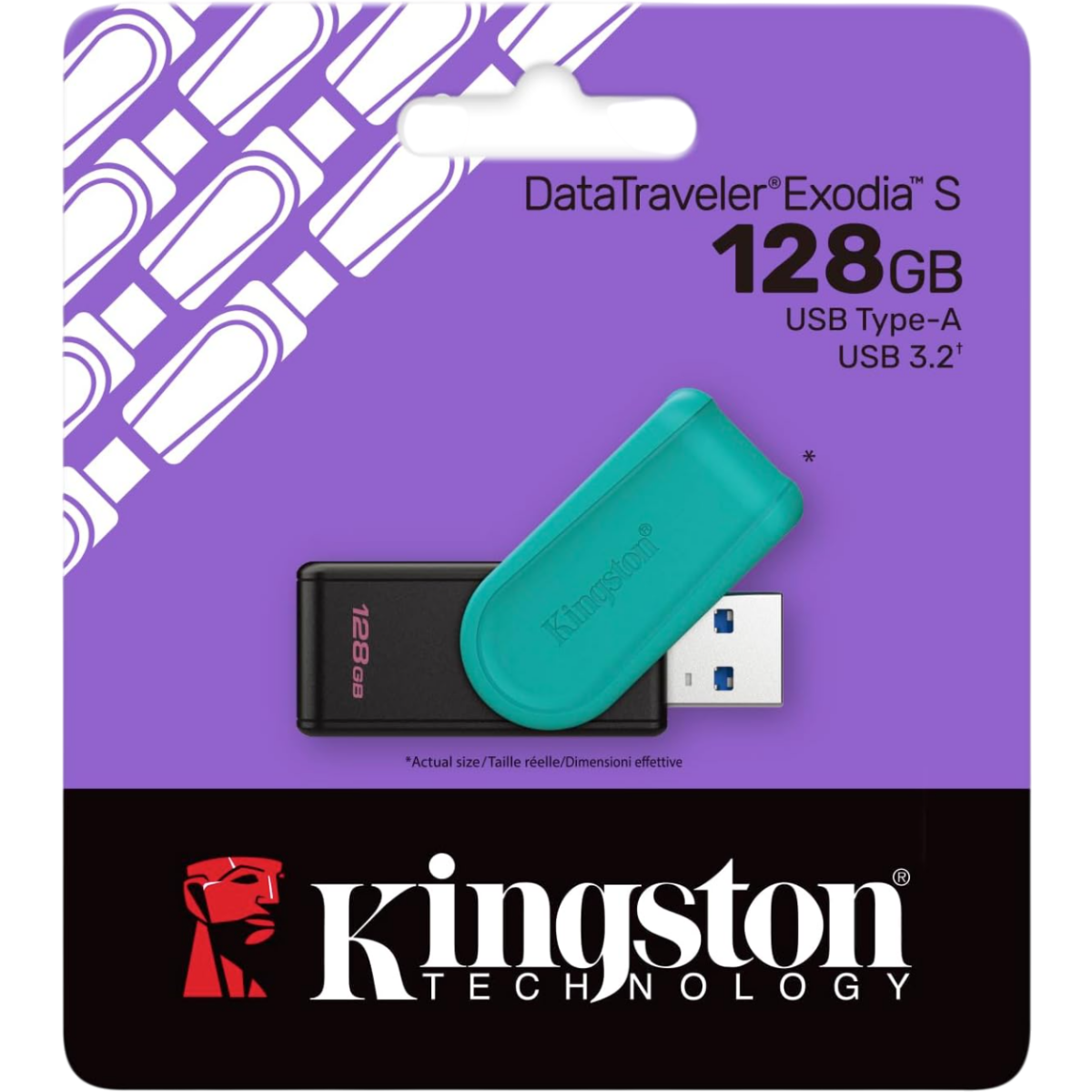 clé USB flash 128GB Kingston DataTraveler Exodia S Black/Turquoise (DTXS/128GB) - photo 3