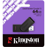 clé USB flash 64GB Kingston DataTraveler Exodia S Black (DTXS/64GB)