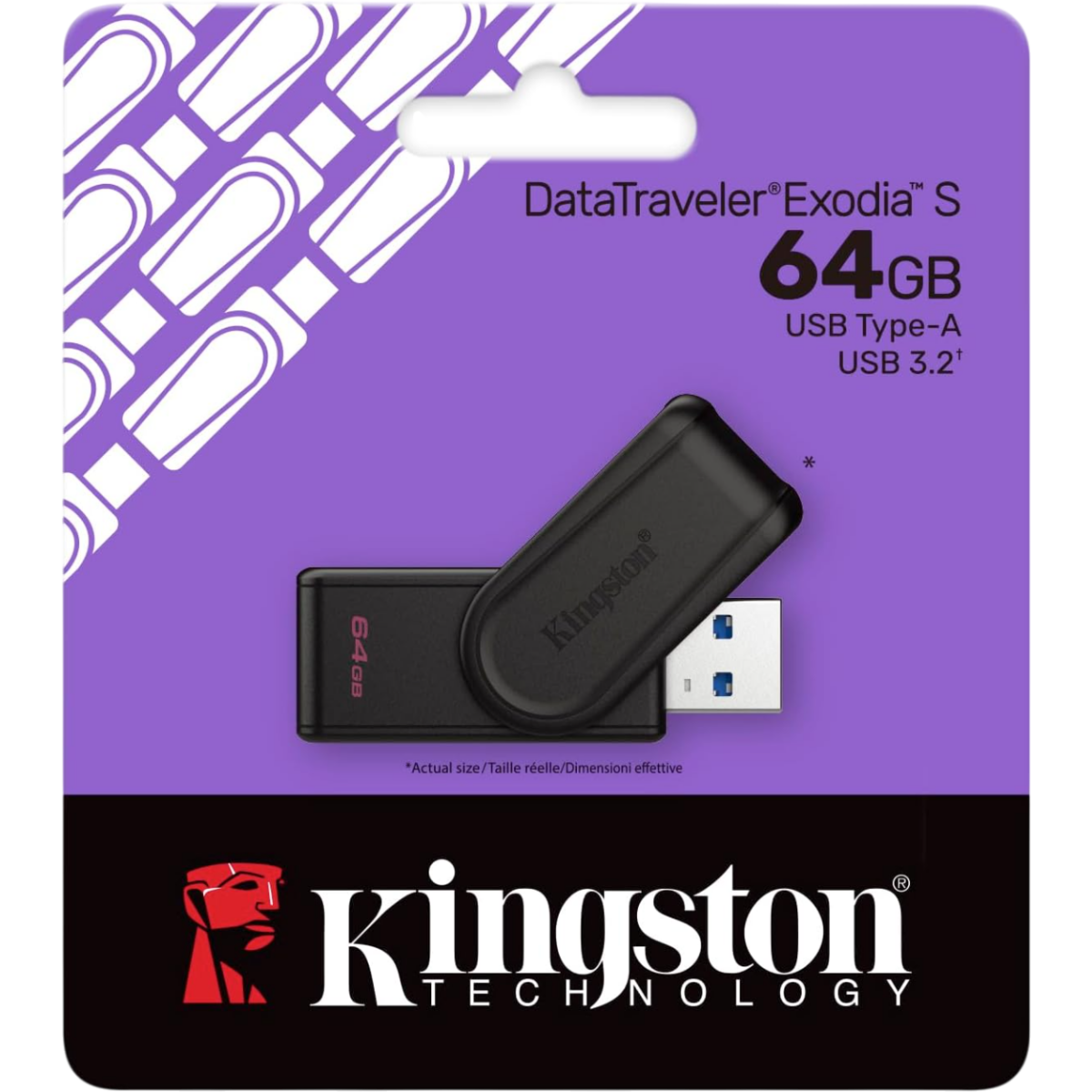 clé USB flash 64GB Kingston DataTraveler Exodia S Black (DTXS/64GB) - photo 3