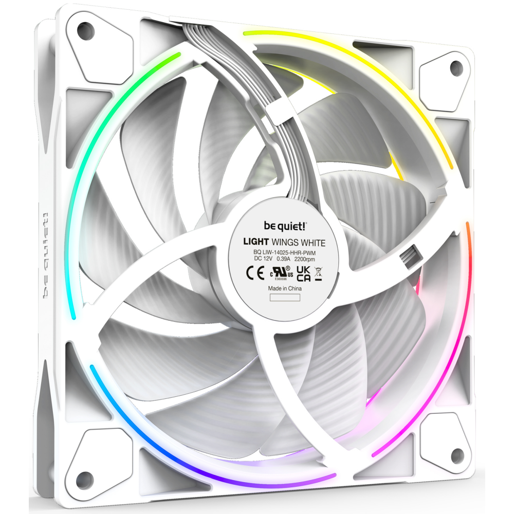 Ventilateur de boîtier Be Quiet Light Wings White 140mm High-speed PWM, 3 pcs - BL103 - photo 4