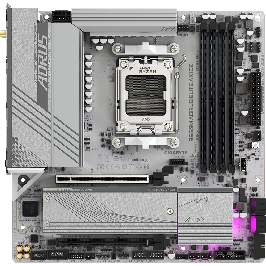 Carte mère Gigabyte B650M AORUS ELITE AX ICE
