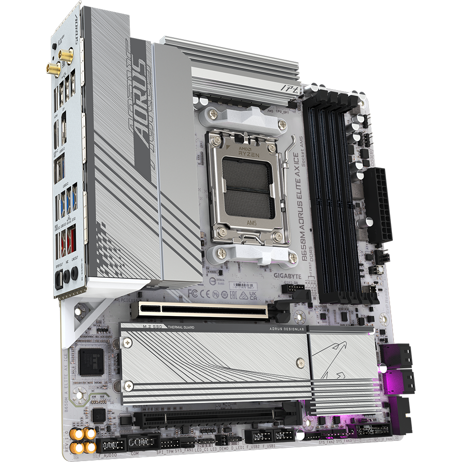 Carte mère Gigabyte B650M AORUS ELITE AX ICE - photo 2