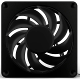 Ventilateur de boîtier Alphacool Apex Stealth Metal Fan 2000rpm Matte Black (13819)