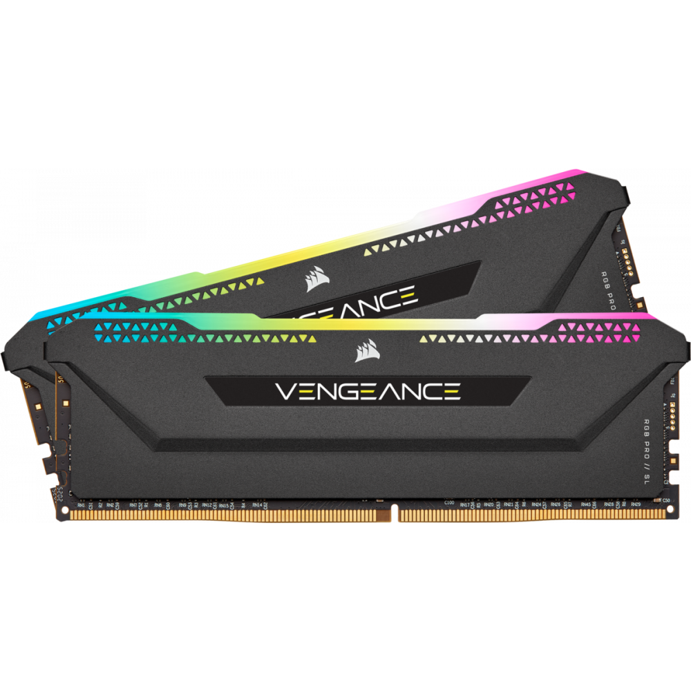 Operatīvā atmiņa Corsair Vengeance RGB PRO SL 16Gb 3200MHz DDR4 CL16 Kit of 2x8GB (CMH16GX4M2E3200C16)