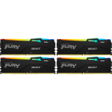 Mémoire vive 64GB DDR5 6000MHz Kingston Fury Beast RGB (KF560C40BBAK4-64) (4x16GB KIT)