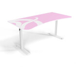 bureau dordinateur Arozzi Arena Gaming Desk White Pink (ARENA-WHITE-PINK)