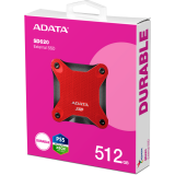 Disque dur SSD externe 512GB ADATA SD620 Red (SD620-512GCRD)
