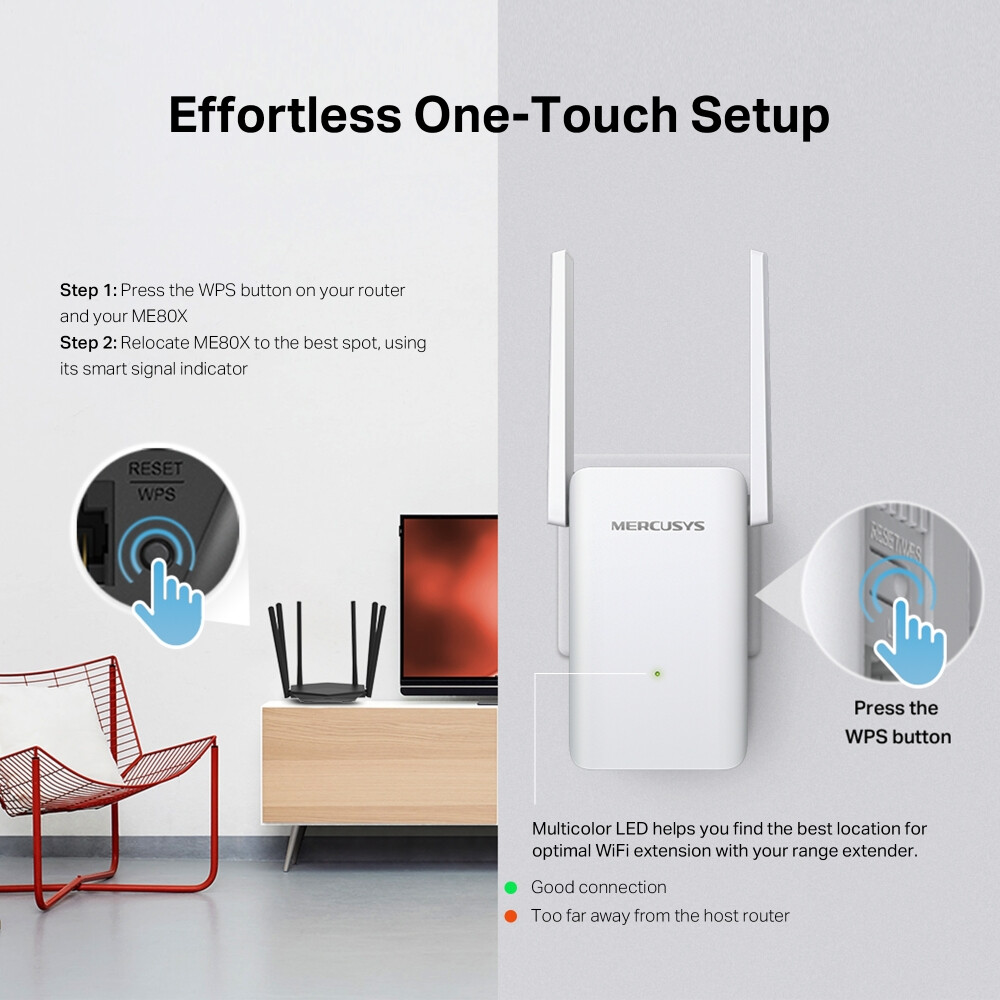 Amplificateur Wi-Fi (répétiteur) Mercusys ME80X - photo 7