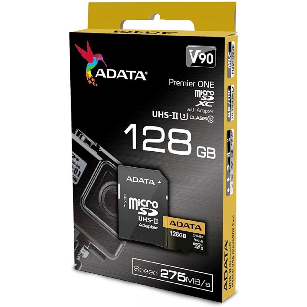 Atmiņas kartes 128Gb MicroSD ADATA Premier + SD adapter (AUSDX128GUII3CL10-CA1) - foto 3