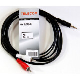 Kabelis 3.5 Jack (M) - 2xRCA (M), 2m, Telecom TAV7183-2M