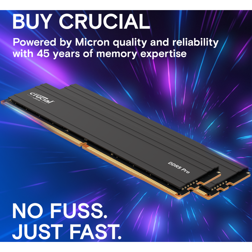 Mémoire vive 32GB DDR5 5600MHz Crucial (CP2K16G56C46U5) (2x16GB KIT) - photo 3