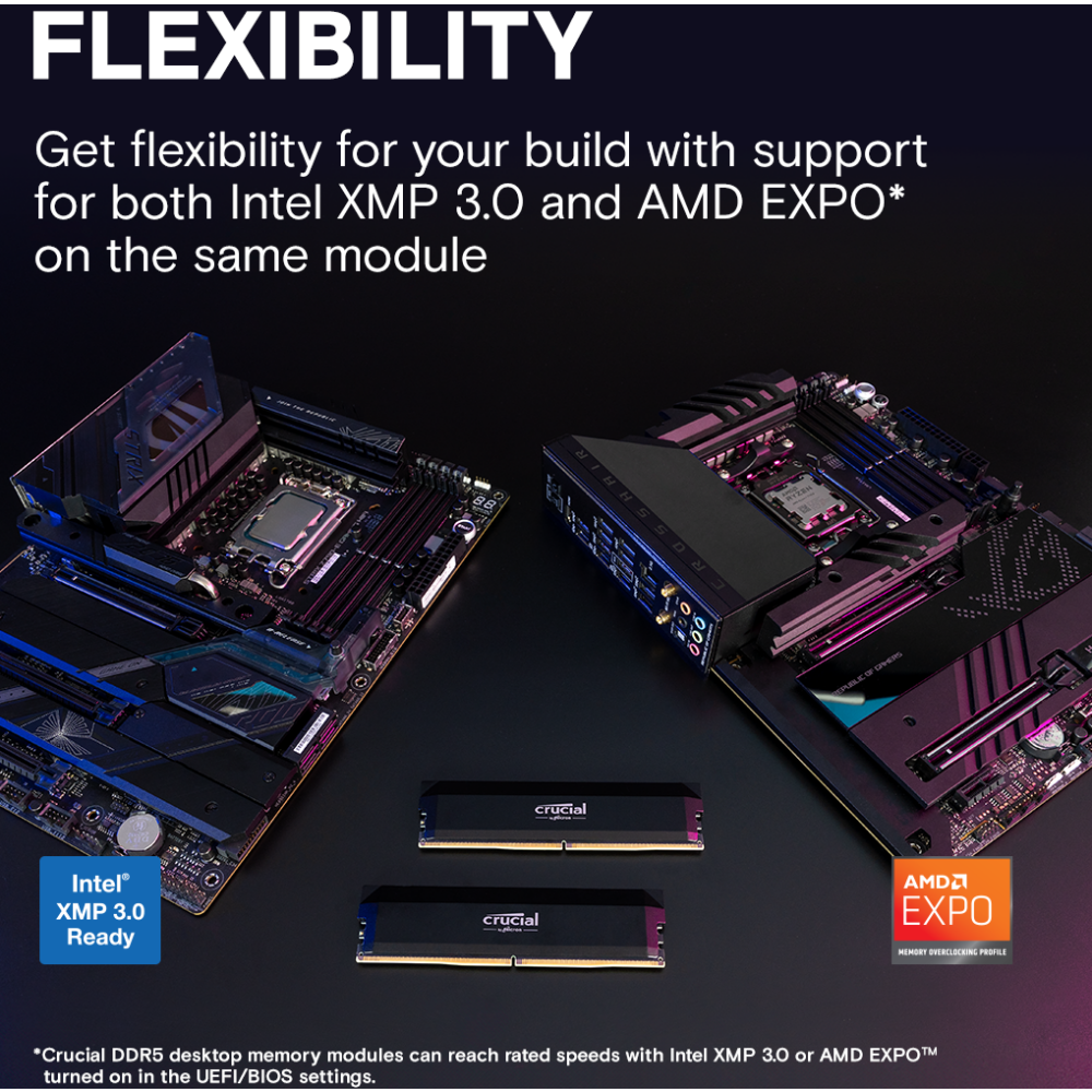Mémoire vive 32GB DDR5 6000MHz Crucial (CP2K16G60C36U5B) (2x16GB KIT) - photo 3