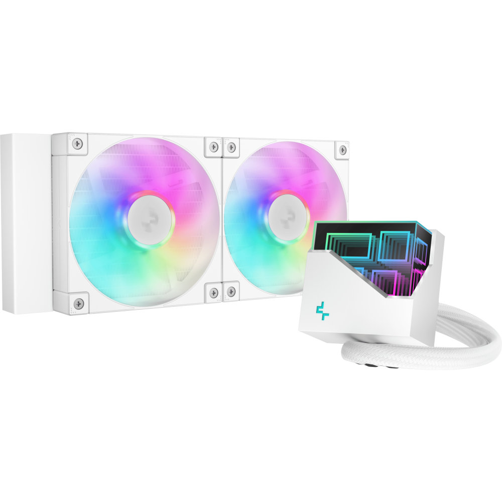 Système de refroidissement liquide DeepCool LT240 WH ARGB - R-LT240-WHAMNC-G-1