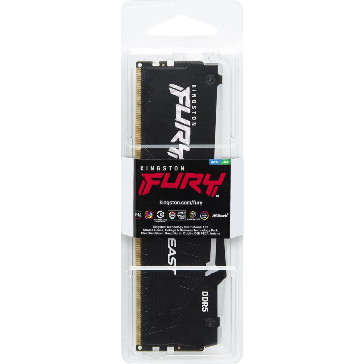 Mémoire vive 16GB DDR5 6000MHz Kingston Fury Beast Black RGB (KF560C30BBEA-16) - photo 3