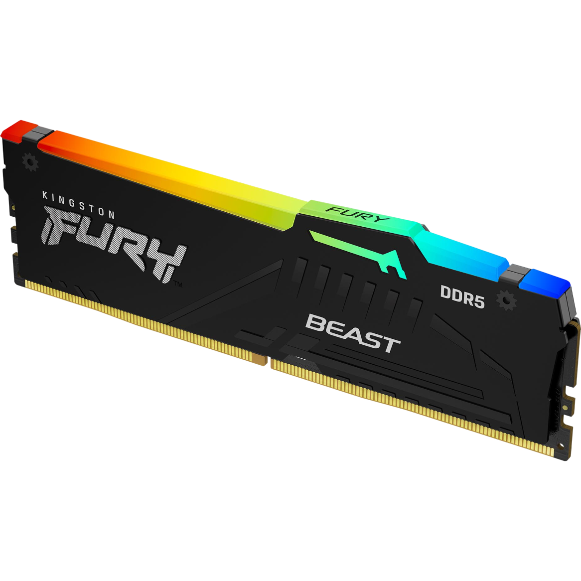 Mémoire vive 16GB DDR5 6400MHz Kingston Fury Beast Black RGB (KF564C32BBEA-16)