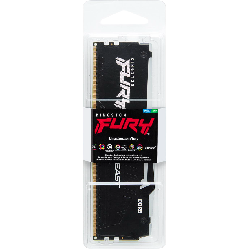 Mémoire vive 16GB DDR5 6400MHz Kingston Fury Beast Black RGB (KF564C32BBEA-16) - photo 3