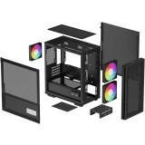 Boîtier DeepCool CH360 Digital Black (R-CH360-BKAPE3D-G-1)