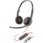 Casque Plantronics (Poly) Blackwire 3220 Stereo USB-C Headset +USB-C/A Adapter (Bulk) - 8X228A6