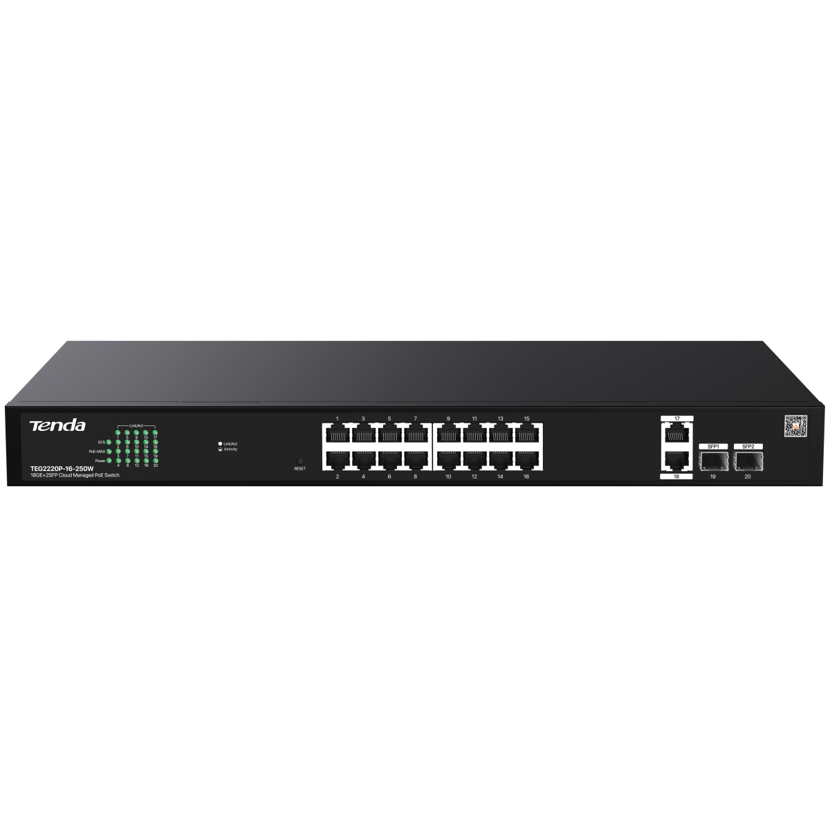commutateur (switch) Tenda TEG2220P-16-250W
