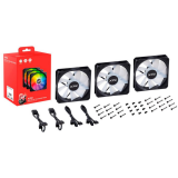 Ventilateur pour boîtier ADATA XPG VENTO R 120 ARGB PWM Black (3 pcs) (VENTOR120ARGBPWM3C-BKCWW)