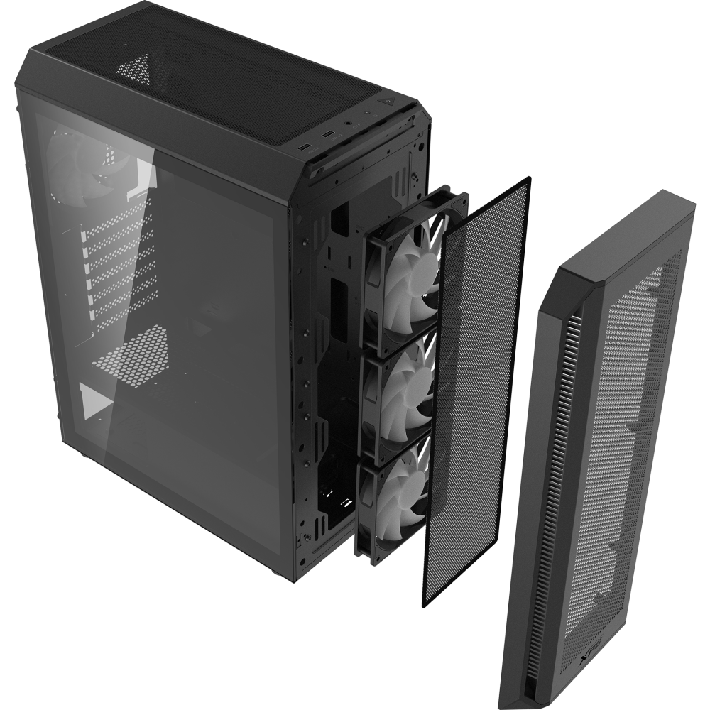 Boîtier ADATA XPG VALOR AIR PLUS Black - VALORAIRPLUSMTA-BKCWW - photo 7