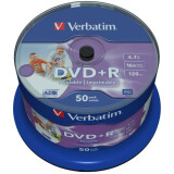 Disks DVD+R Verbatim 4.7Gb 16x Cake Box InkJet Printable (50pcs) (43651/43512)