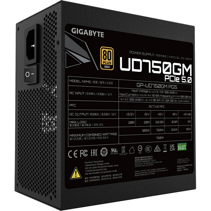 Bloc dalimentation 750W Gigabyte GP-UD750GM PG5 - photo 2