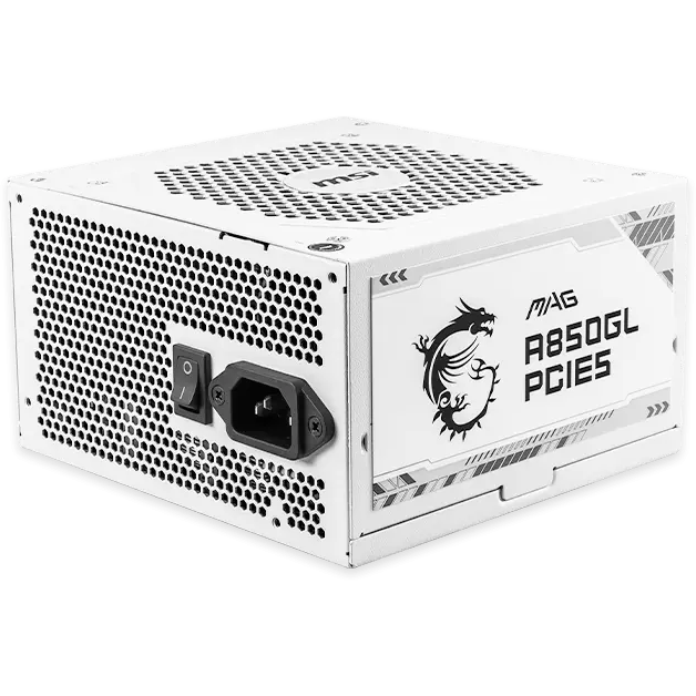 alimentation électrique 850W MSI MAG A850GL PCIE5 WHITE - 306-7ZP8A24-CE0 - photo 2