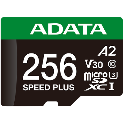 carte mémoire 256GB MicroSD ADATA SPEED PLUS + SD adapter (UD256GUI3V30A2SP-RA1)