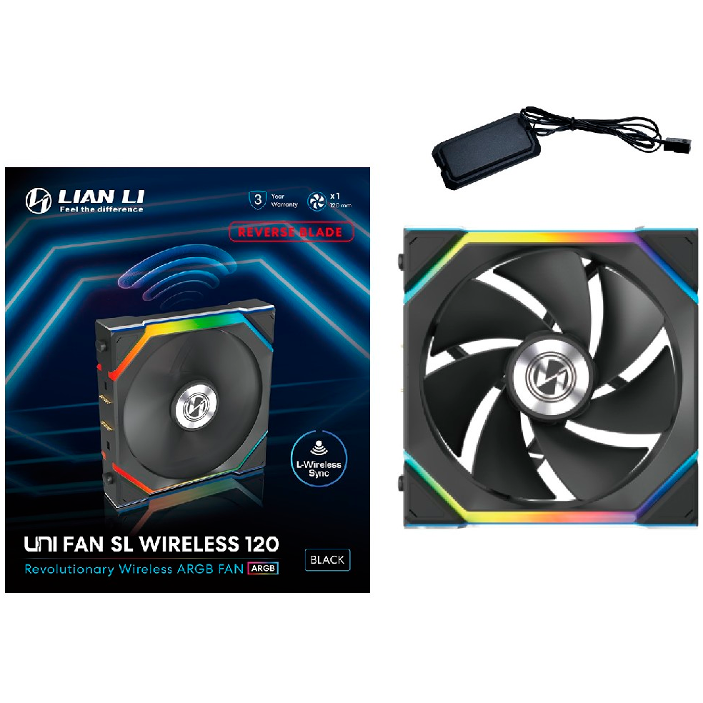 Ventilateur pour boîtier Lian Li UNI Fan SL Wireless 120 Reverse Blade Black - G99.12RSL1W1B.R0 - photo 7