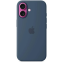 étui Apple iPhone 16 Silicone Case with MagSafe Denim (MYY23) - MYY23ZM/A