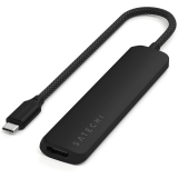 station daccueil Satechi 6-in-1 USB-C Slim Multiport Adapter Black (ST-P6SK)