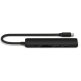 station daccueil Satechi 6-in-1 USB-C Slim Multiport Adapter Black (ST-P6SK)