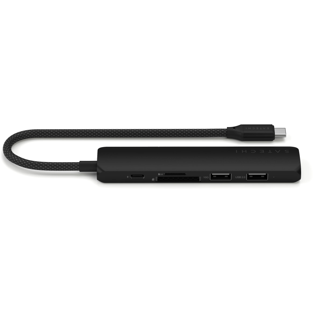 station daccueil Satechi 6-in-1 USB-C Slim Multiport Adapter Black - ST-P6SK - photo 2
