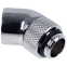 Adaptateur dangle pour refroidissement liquide Alphacool Eiszapfen 45° rotatable - Chrome (17247)