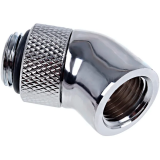 Adaptateur dangle pour refroidissement liquide Alphacool Eiszapfen 45° rotatable - Chrome (17247)