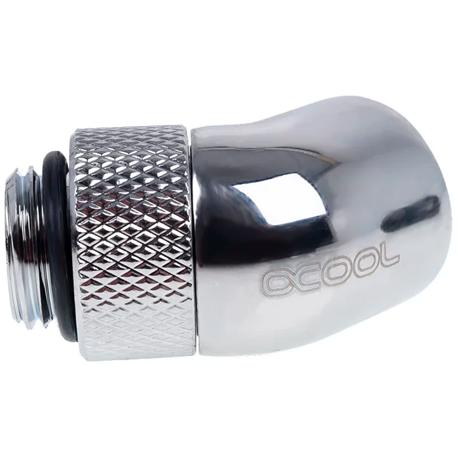 Adaptateur dangle pour refroidissement liquide Alphacool Eiszapfen 45° rotatable - Chrome (17247) - photo 3