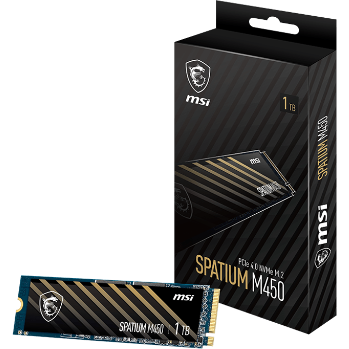 stockage SSD 1TB MSI SPATIUM M450 V1 (SPATIUM M450 PCIe 4.0 NVMe M.2 1TB V1) - S78-440L0M0-P83 - photo 4